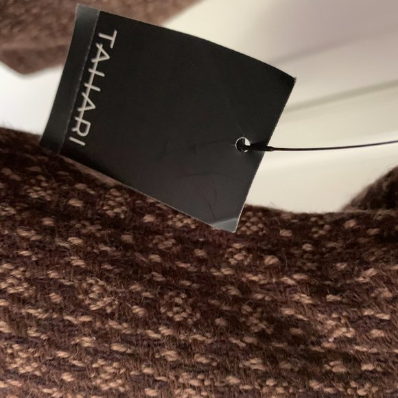Tahari xs brown wool jacket with velvet accents - Picture 4 of 8